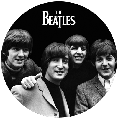 Значок «The Beatles» (на чёрном фоне)